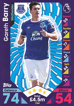 Gareth Barry Everton 2016/17 Topps Match Attax #104